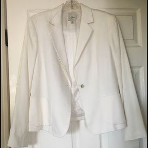 Anne Klein white skirt suit